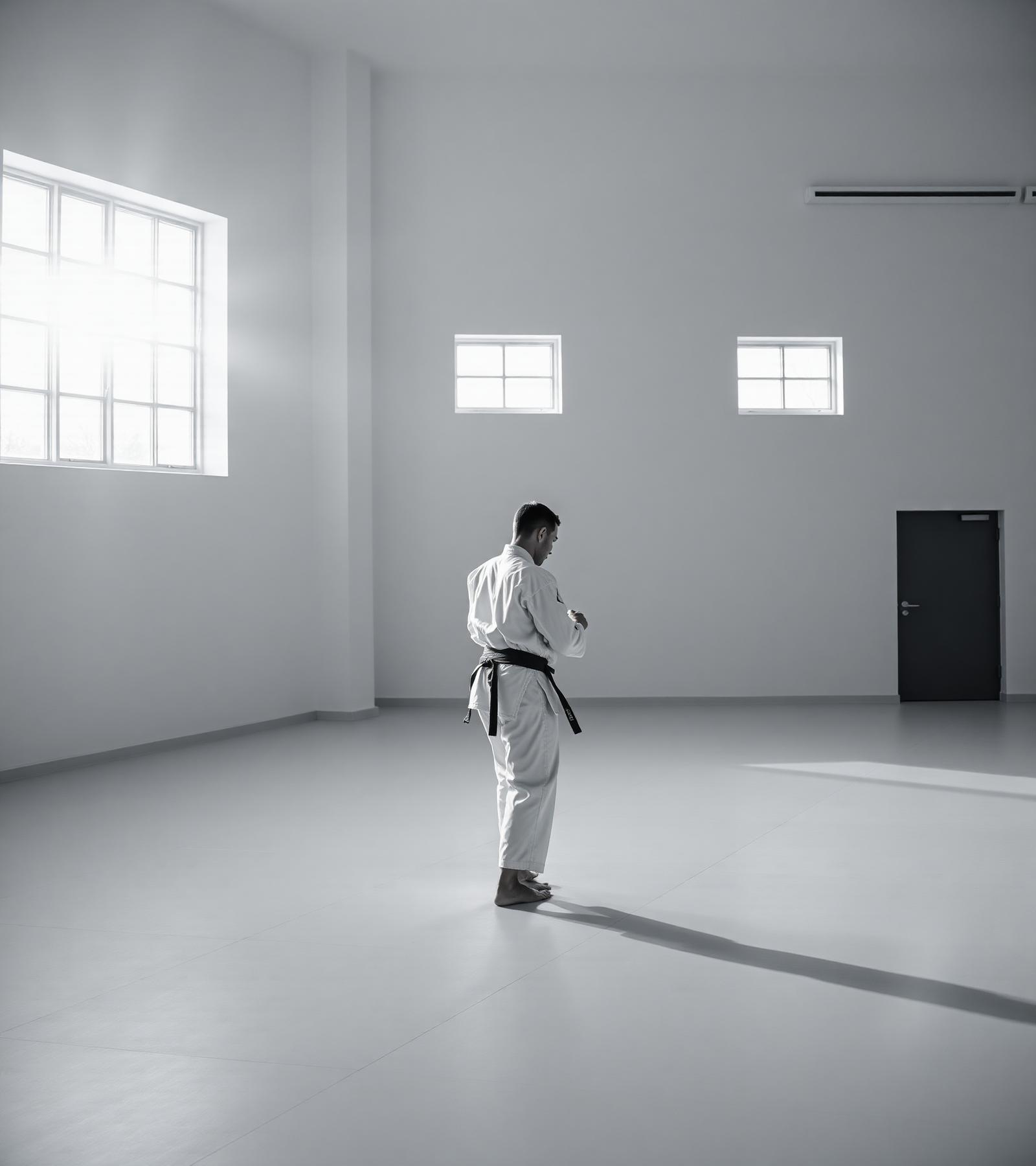 Judoka en el dojo
